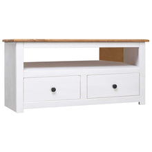 Tv-Hoekkast Panama Range 93X49X49 Cm Massief Grenenhout Wit