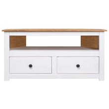 Tv-Hoekkast Panama Range 93X49X49 Cm Massief Grenenhout Wit