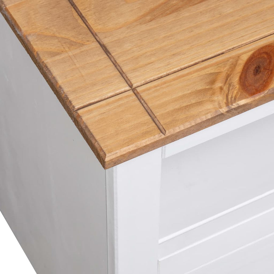 Tv-Hoekkast Panama Range 93X49X49 Cm Massief Grenenhout Wit