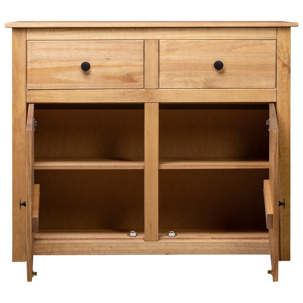 Dressoir Panama Range 93X40X80 Cm Massief Grenenhout Bruin