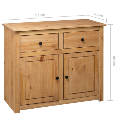 Dressoir Panama Range 93X40X80 Cm Massief Grenenhout Bruin