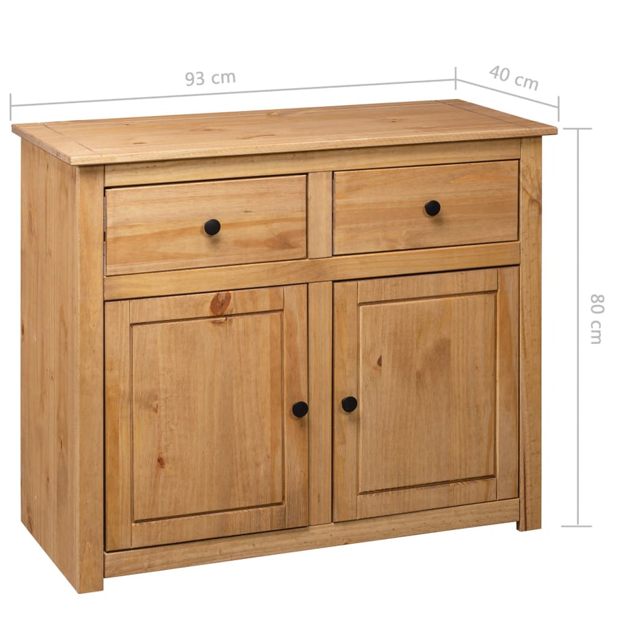 Dressoir Panama Range 93X40X80 Cm Massief Grenenhout Bruin