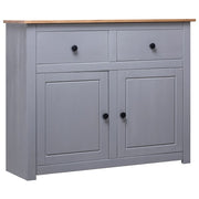 Dressoir 93x40x80 cm massief grenenhout grijs
