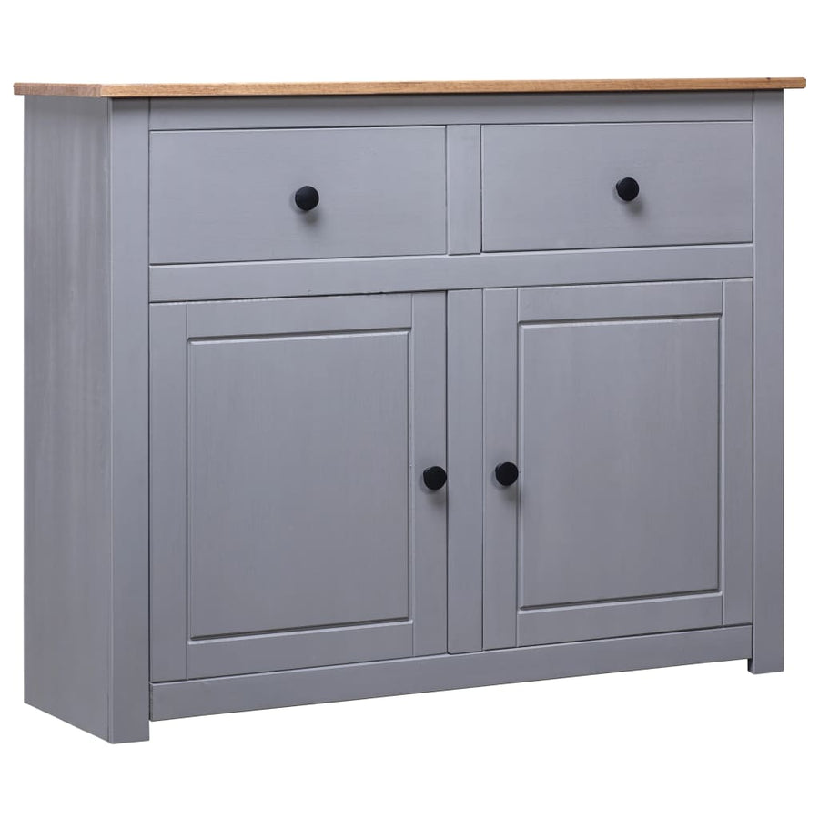 Dressoir Panama Range 93X40X80 Cm Massief Grenenhout Grijs