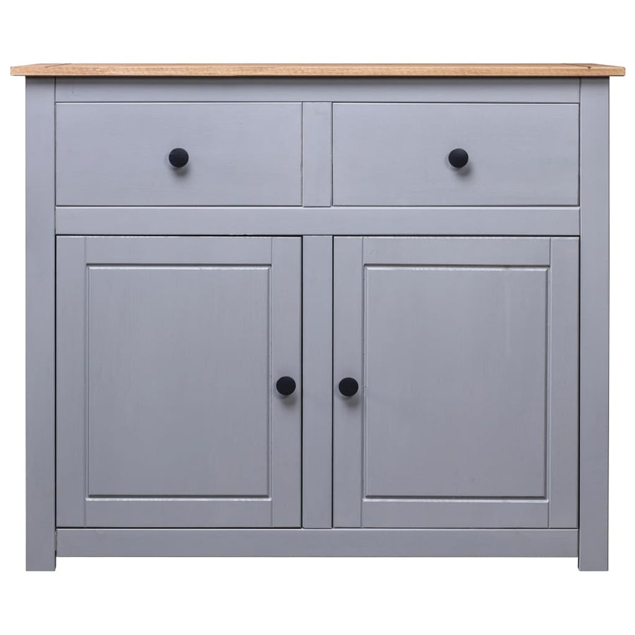 Dressoir Panama Range 93X40X80 Cm Massief Grenenhout Grijs