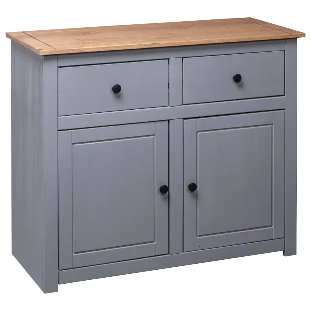 Dressoir Panama Range 93X40X80 Cm Massief Grenenhout Grijs