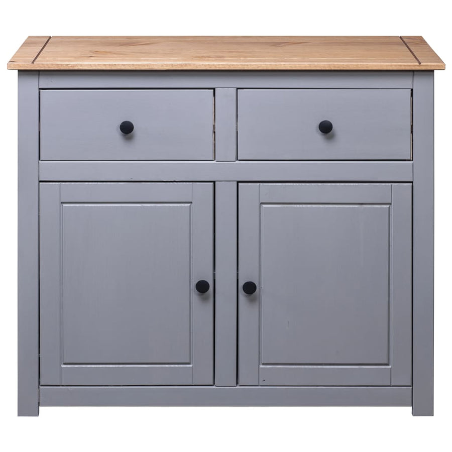 Dressoir Panama Range 93X40X80 Cm Massief Grenenhout Grijs