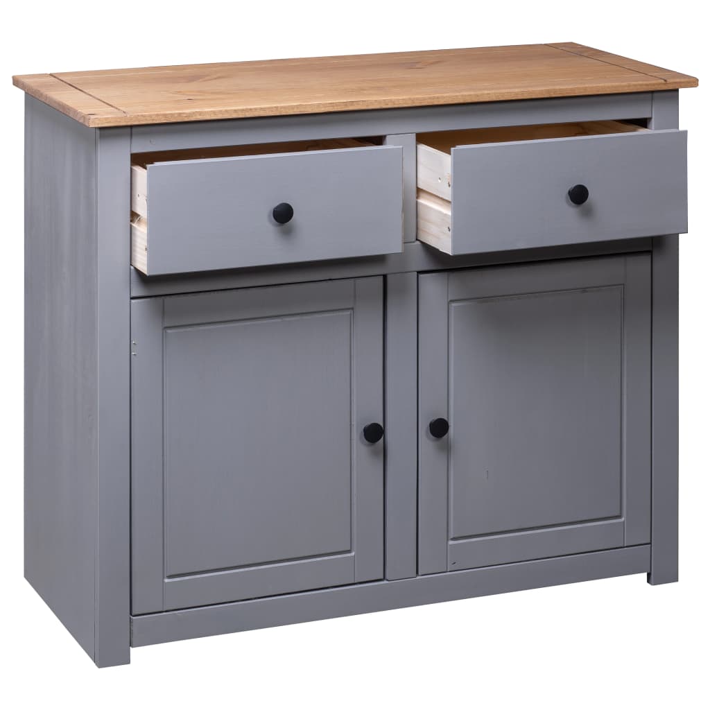 Dressoir Panama Range 93X40X80 Cm Massief Grenenhout Grijs