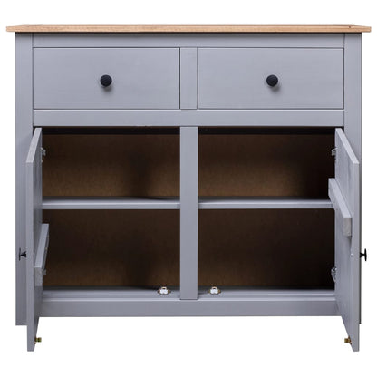 Dressoir Panama Range 93X40X80 Cm Massief Grenenhout Grijs
