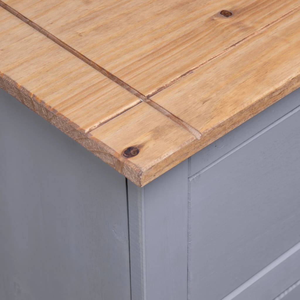 Dressoir Panama Range 93X40X80 Cm Massief Grenenhout Grijs