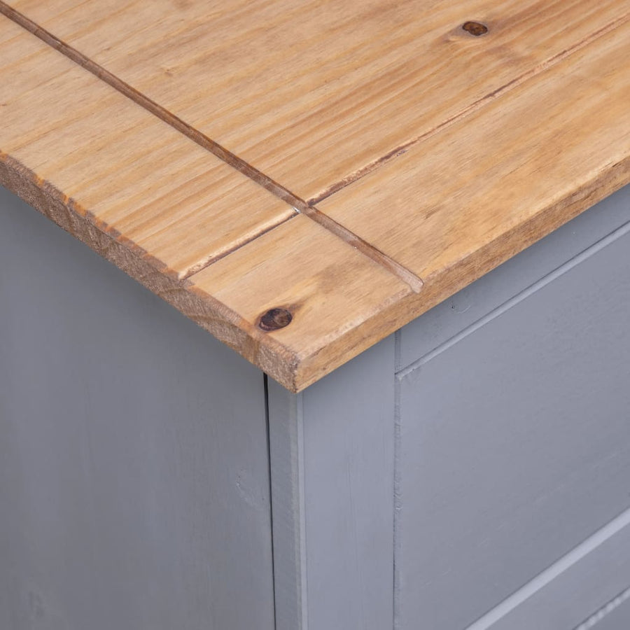 Dressoir Panama Range 93X40X80 Cm Massief Grenenhout Grijs