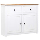 Dressoir Panama Range 93X40X80 Cm Massief Grenenhout Wit