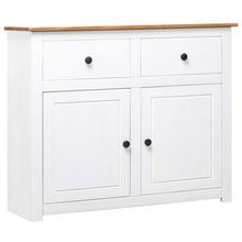 Dressoir Panama Range 93X40X80 Cm Massief Grenenhout Wit
