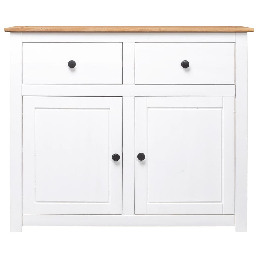 Dressoir Panama Range 93X40X80 Cm Massief Grenenhout Wit