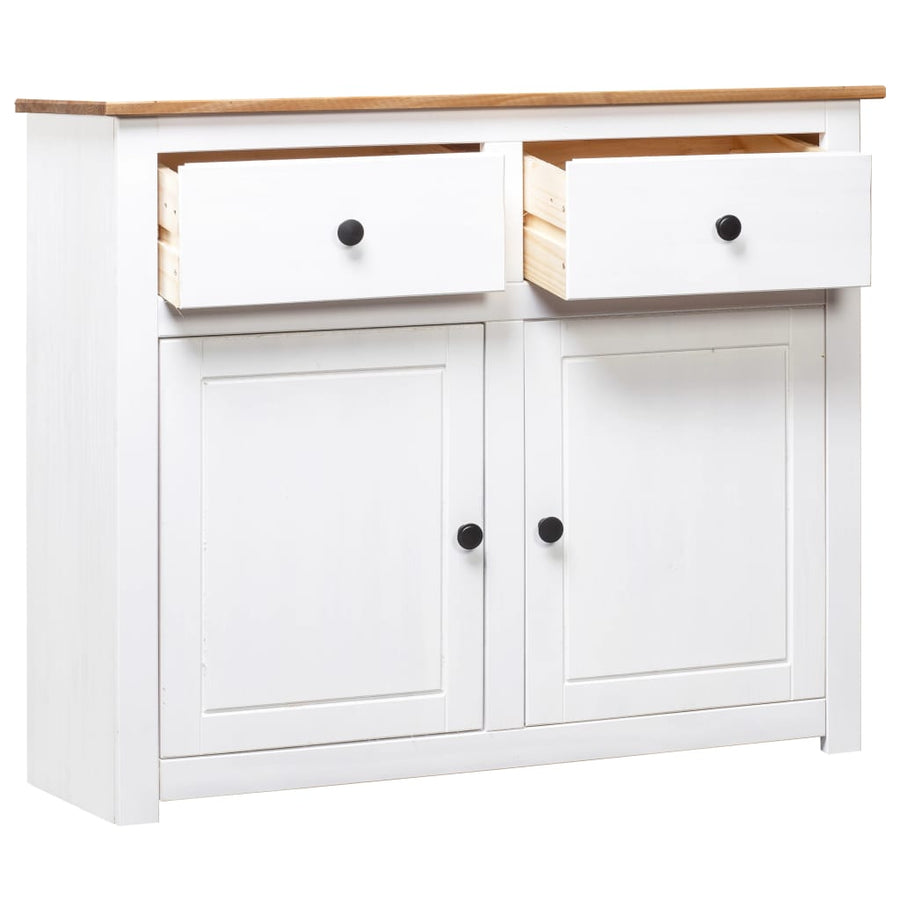 Dressoir Panama Range 93X40X80 Cm Massief Grenenhout Wit