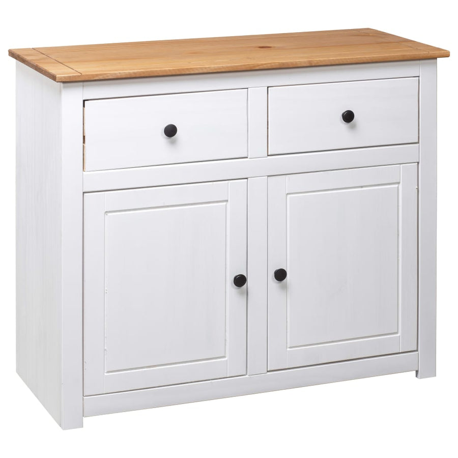 Dressoir Panama Range 93X40X80 Cm Massief Grenenhout Wit