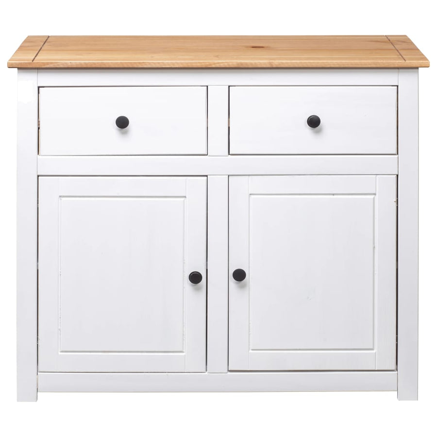 Dressoir Panama Range 93X40X80 Cm Massief Grenenhout Wit