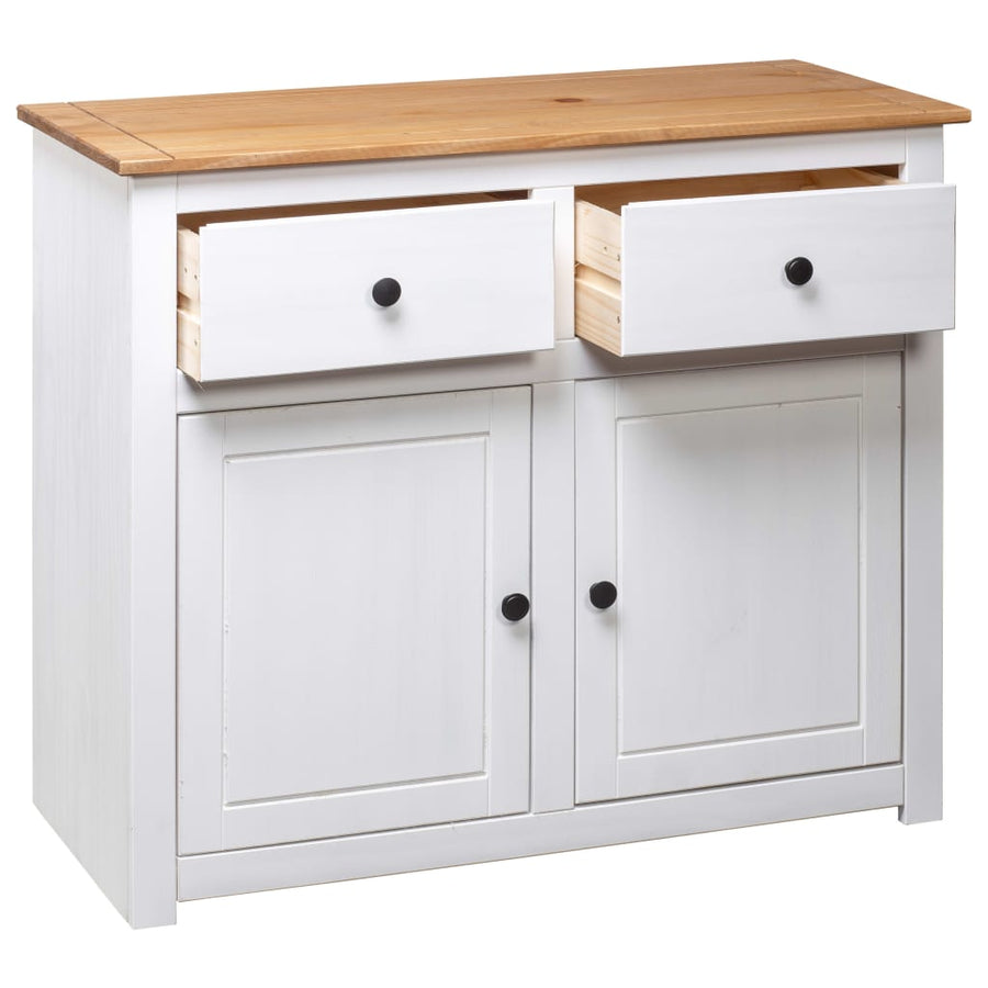 Dressoir Panama Range 93X40X80 Cm Massief Grenenhout Wit