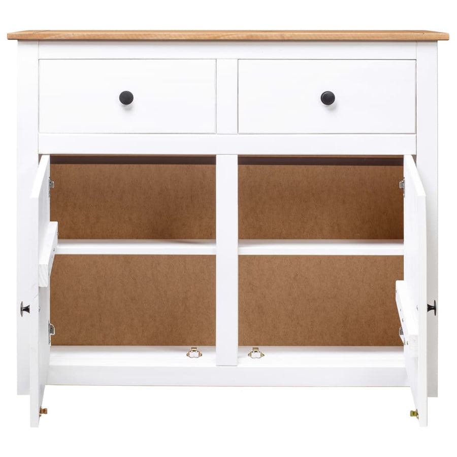 Dressoir Panama Range 93X40X80 Cm Massief Grenenhout Wit
