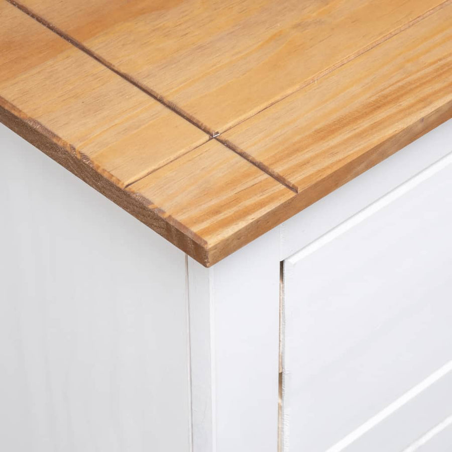Dressoir Panama Range 93X40X80 Cm Massief Grenenhout Wit