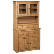 Hoge kast 93x40,5x180 cm massief grenenhout