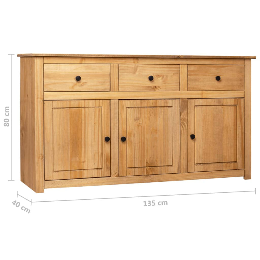 Dressoir Panama Range 35X40X80 Cm Massief Grenenhout Bruin