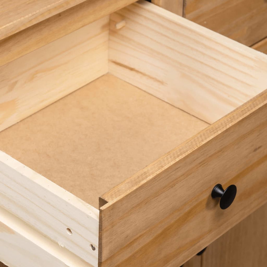 Dressoir Panama Range 35X40X80 Cm Massief Grenenhout Bruin