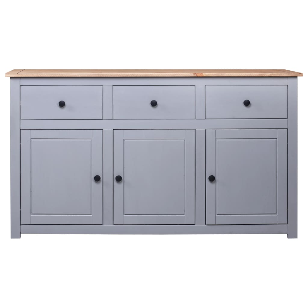 Dressoir Panama Range 35X40X80 Cm Massief Grenenhout Grijs