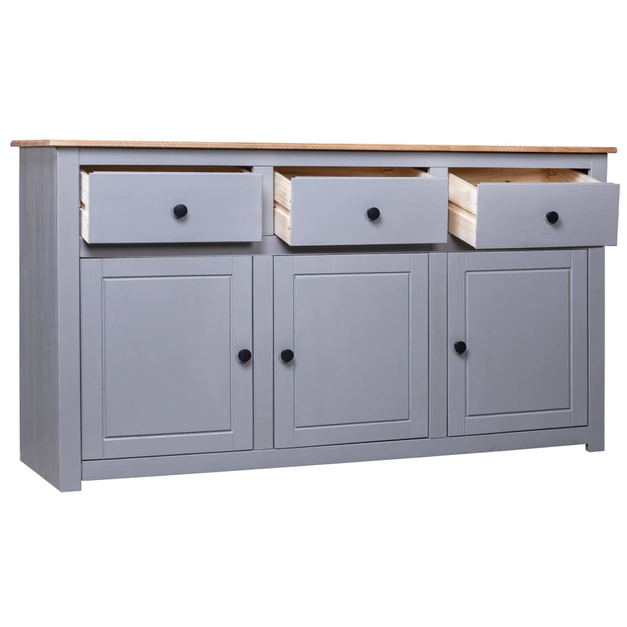 Dressoir Panama Range 35X40X80 Cm Massief Grenenhout Grijs