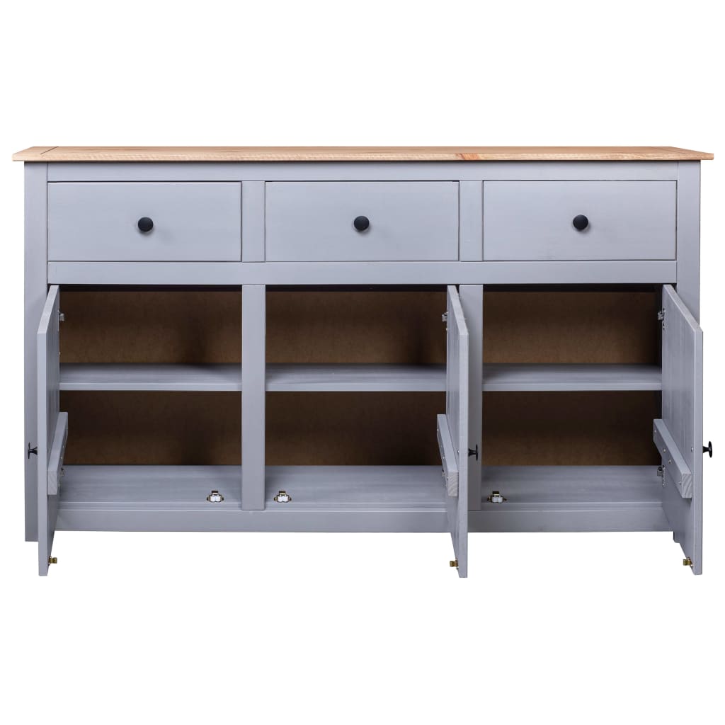 Dressoir Panama Range 35X40X80 Cm Massief Grenenhout Grijs