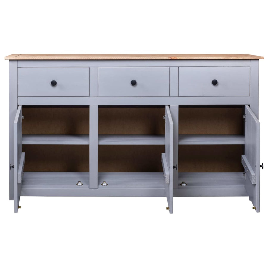 Dressoir Panama Range 35X40X80 Cm Massief Grenenhout Grijs