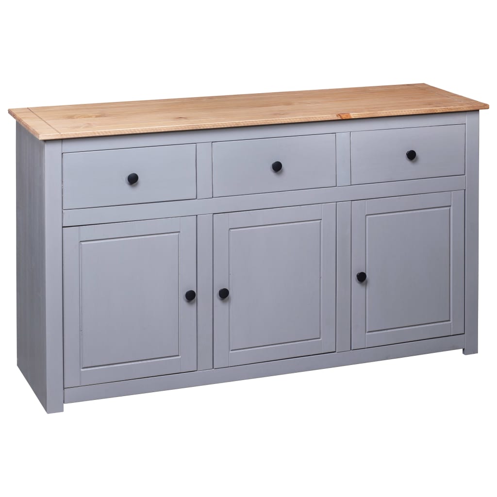 Dressoir Panama Range 35X40X80 Cm Massief Grenenhout Grijs