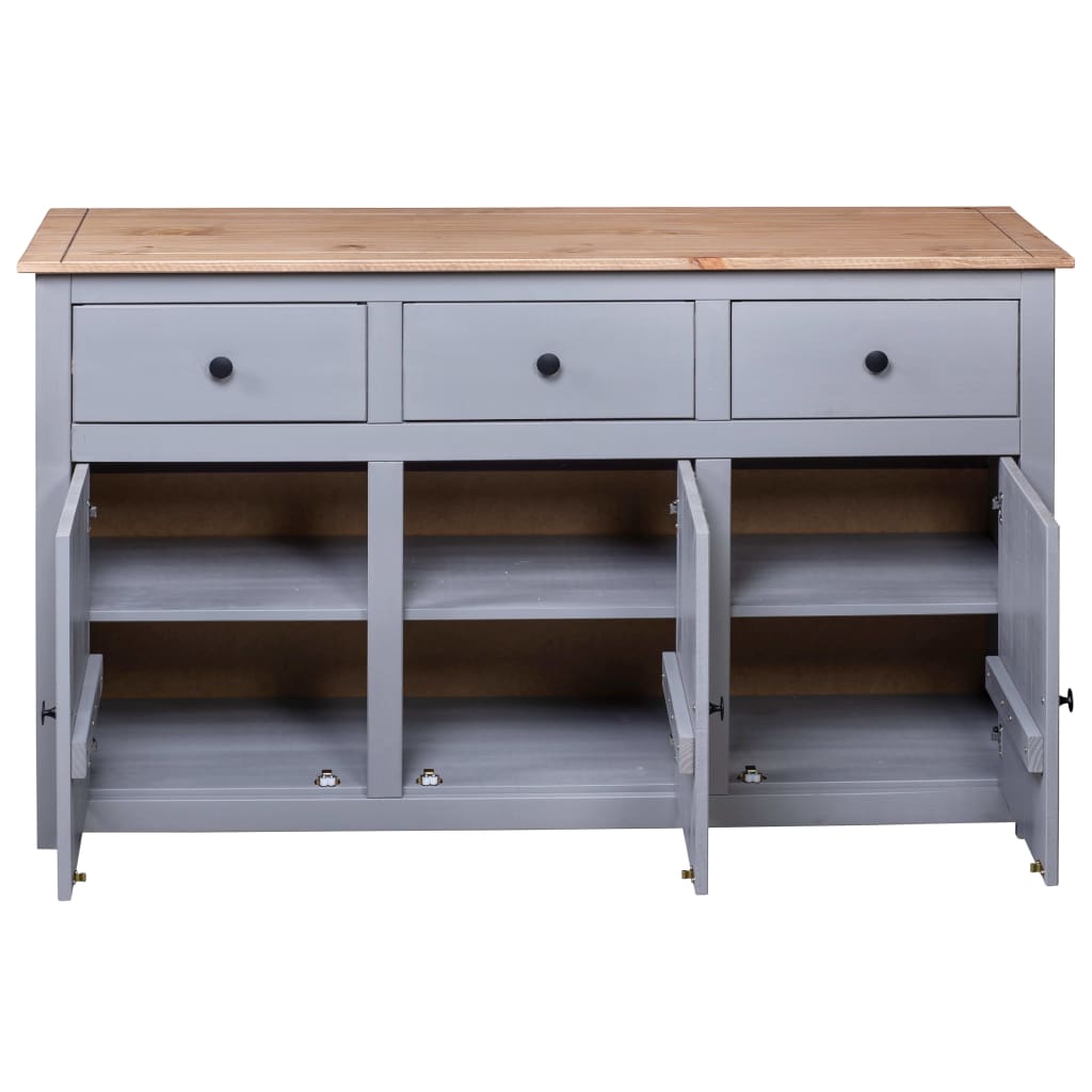 Dressoir Panama Range 35X40X80 Cm Massief Grenenhout Grijs