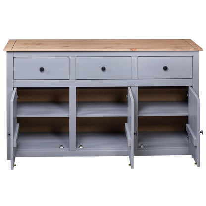 Dressoir Panama Range 35X40X80 Cm Massief Grenenhout Grijs