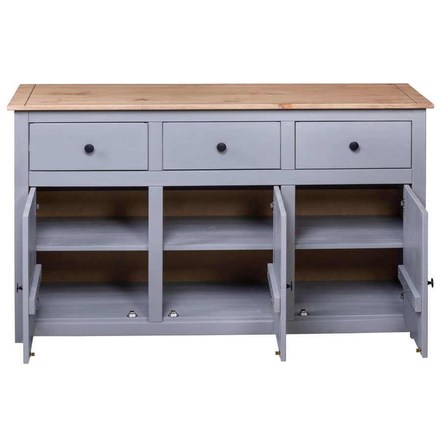 Dressoir Panama Range 35X40X80 Cm Massief Grenenhout Grijs