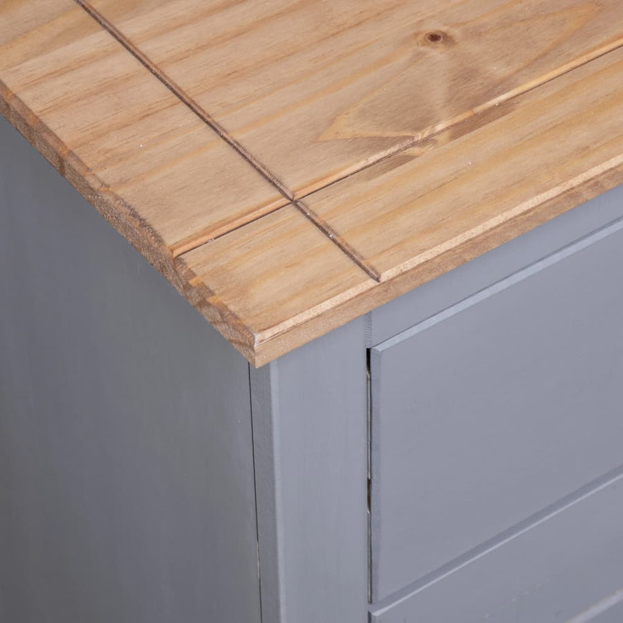 Dressoir Panama Range 35X40X80 Cm Massief Grenenhout Grijs
