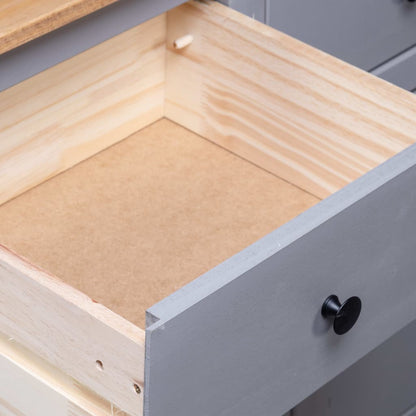 Dressoir Panama Range 35X40X80 Cm Massief Grenenhout Grijs
