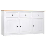 Dressoir 135x40x80 cm massief grenenhout wit