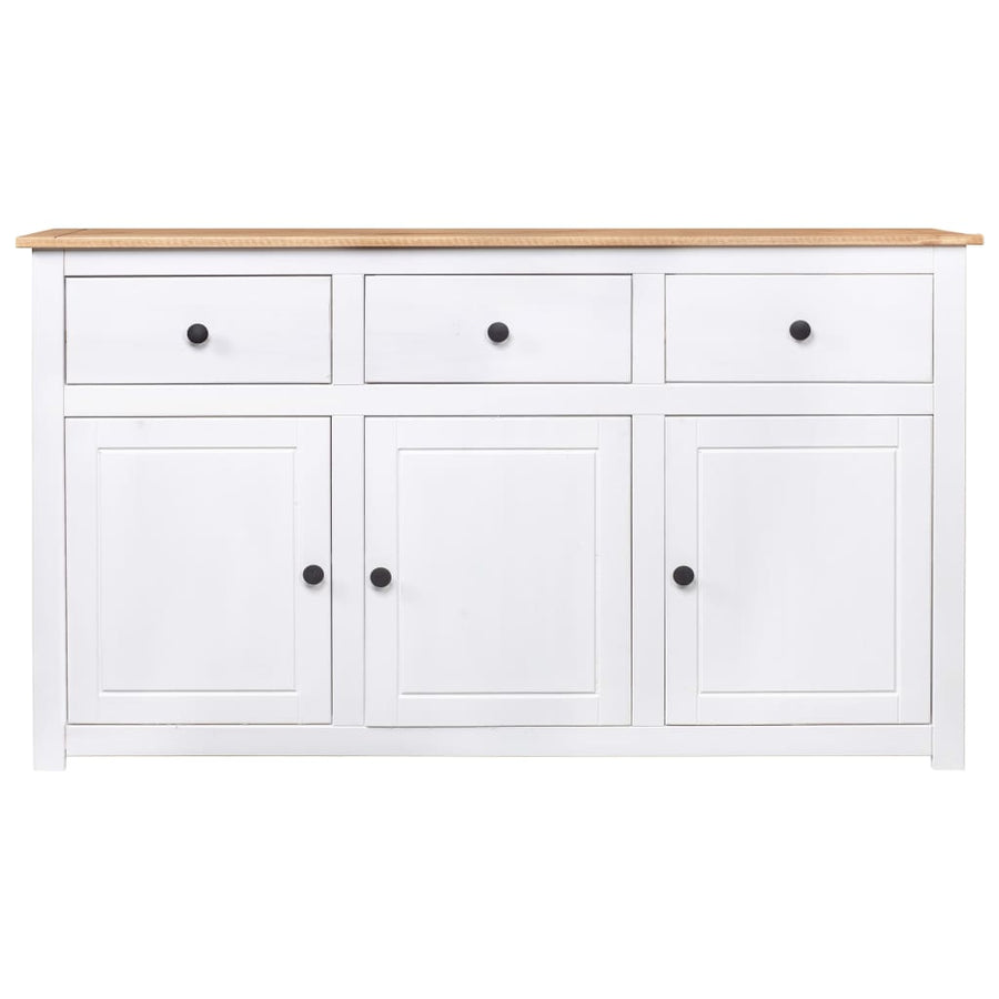 Dressoir Panama Range 135x40x80 cm massief grenenhout wit Wit