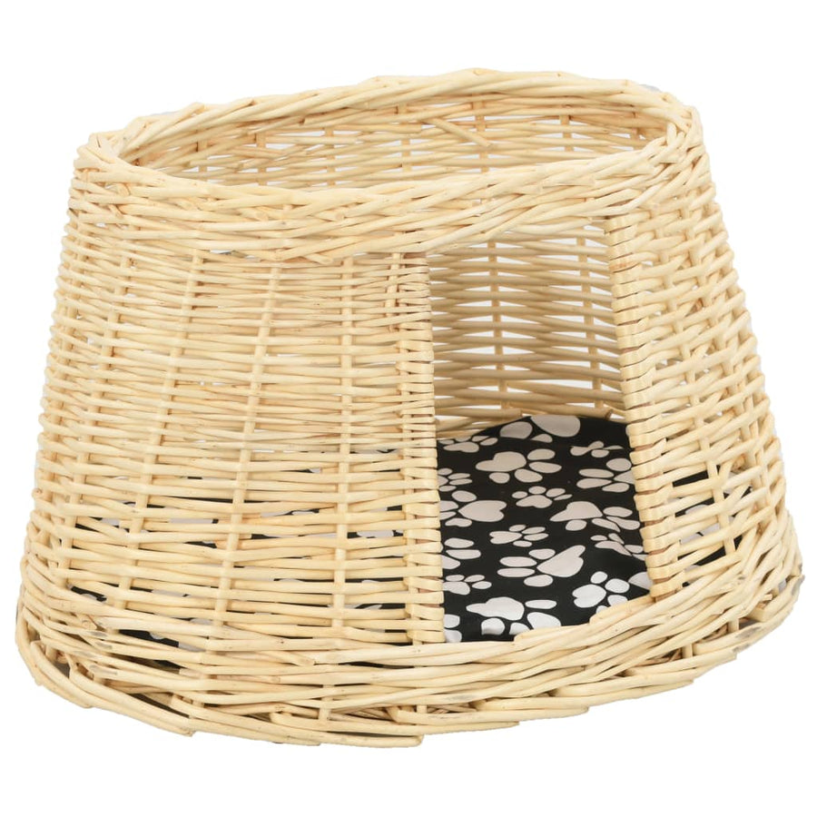 3-Delige Kattenmandset Met Kussens 47X34X60Cm Natuurlijk Wilgen Naturel