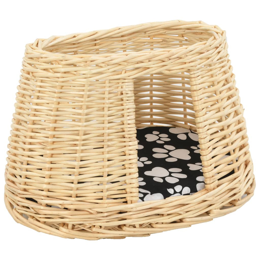 3-Delige Kattenmandset Met Kussens 47X34X60Cm Natuurlijk Wilgen Naturel