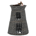 3-Piece Cat Basket Set with Cushions 47x34x60 cm Willow