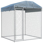 Hondenkennel buiten 193x193x225 cm met dak