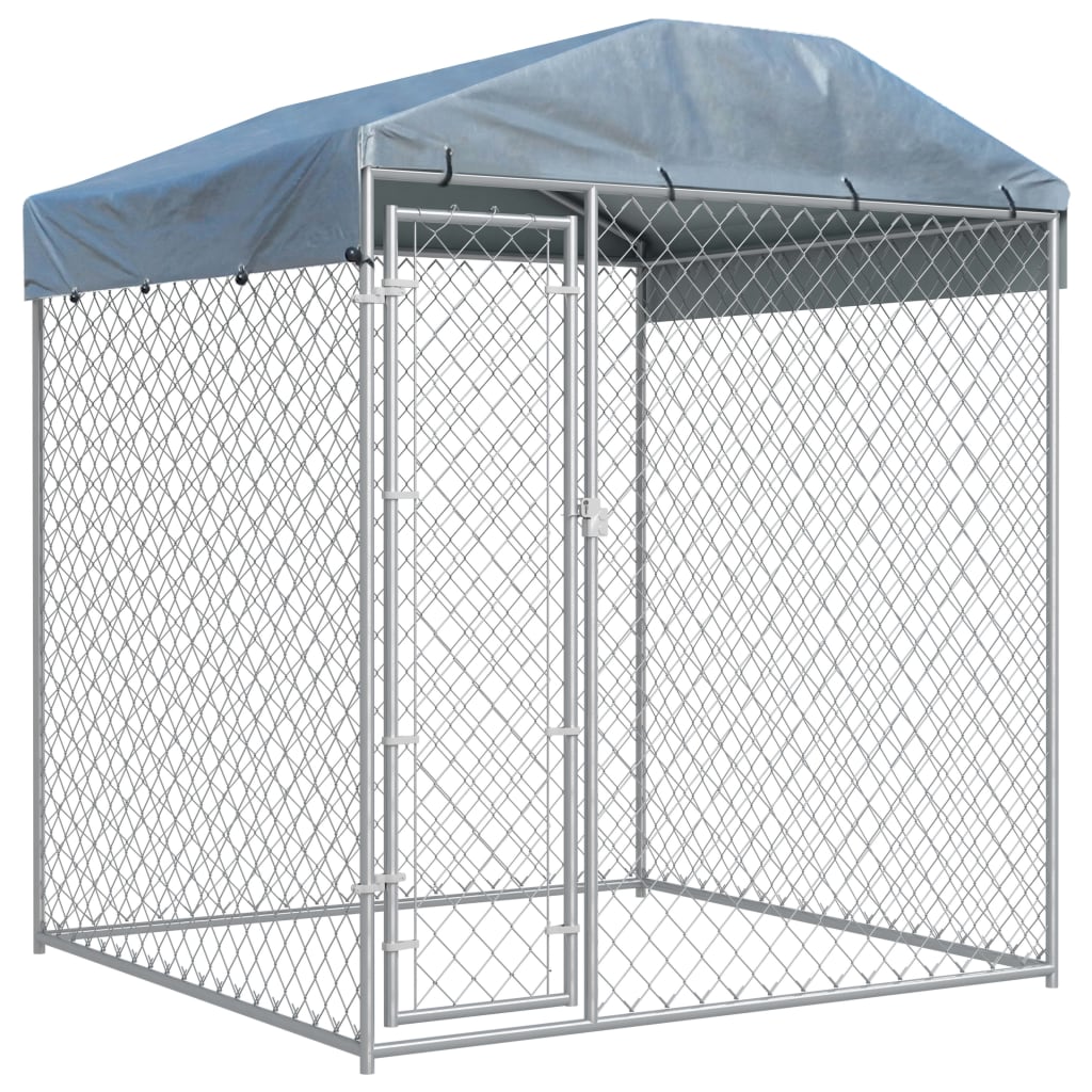 Hondenkennel voor buiten met dak 193x193x225 cm 193 x 193 x 225 cm Ja