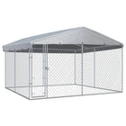 Hondenkennel buiten 382x382x225 cm met dak