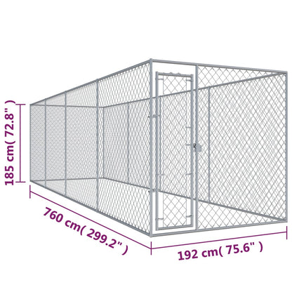 Hondenkennel voor buiten 760x192x185 m 760 x 192 x 185 cm Nee