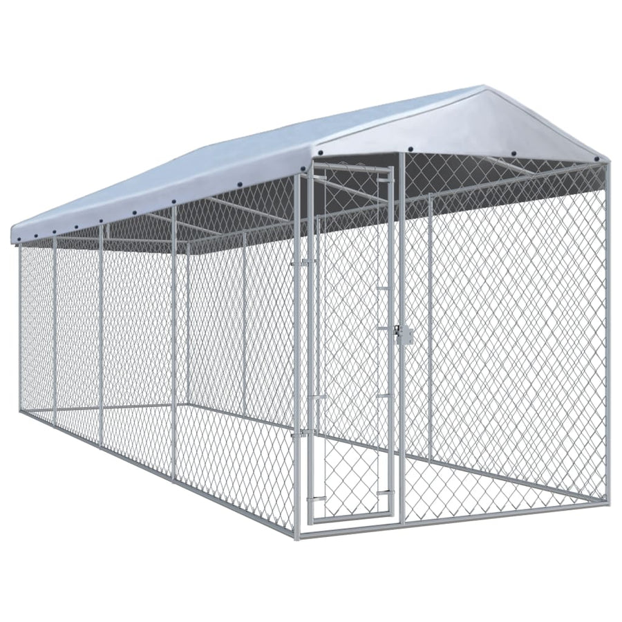 Hondenkennel Voor Buiten Met Dak 382X192X225 M
