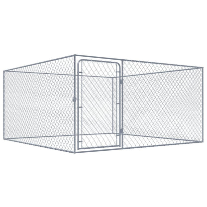 Hondenkennel Voor Buiten Gegalvaniseerd Staal 2 x 2 x 1 m