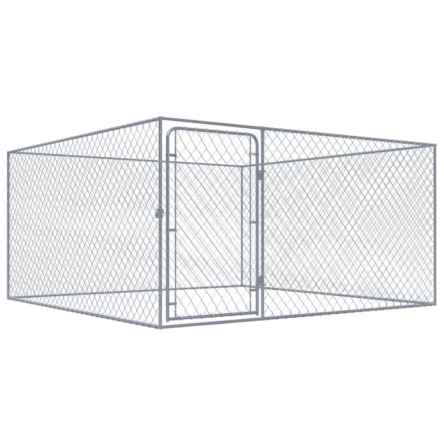 Hondenkennel Voor Buiten Gegalvaniseerd Staal 2 x 2 x 1 m