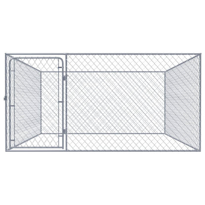 Hondenkennel Voor Buiten Gegalvaniseerd Staal 2 x 2 x 1 m